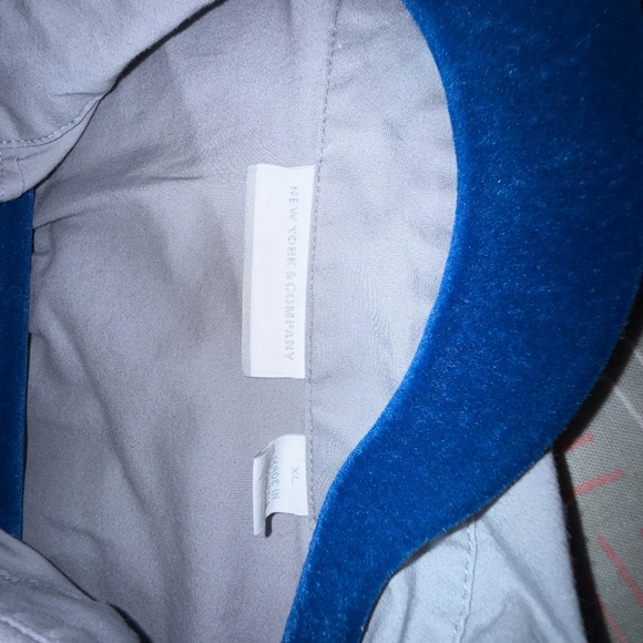 Stylish Gray Button Blouse, New York & Company - Picture 3 of 3